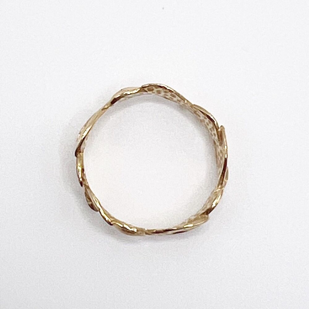 Na Hoku 14K Yellow Gold Leaf Ring Band Size 6.25 Signed - Picture 8 of 11